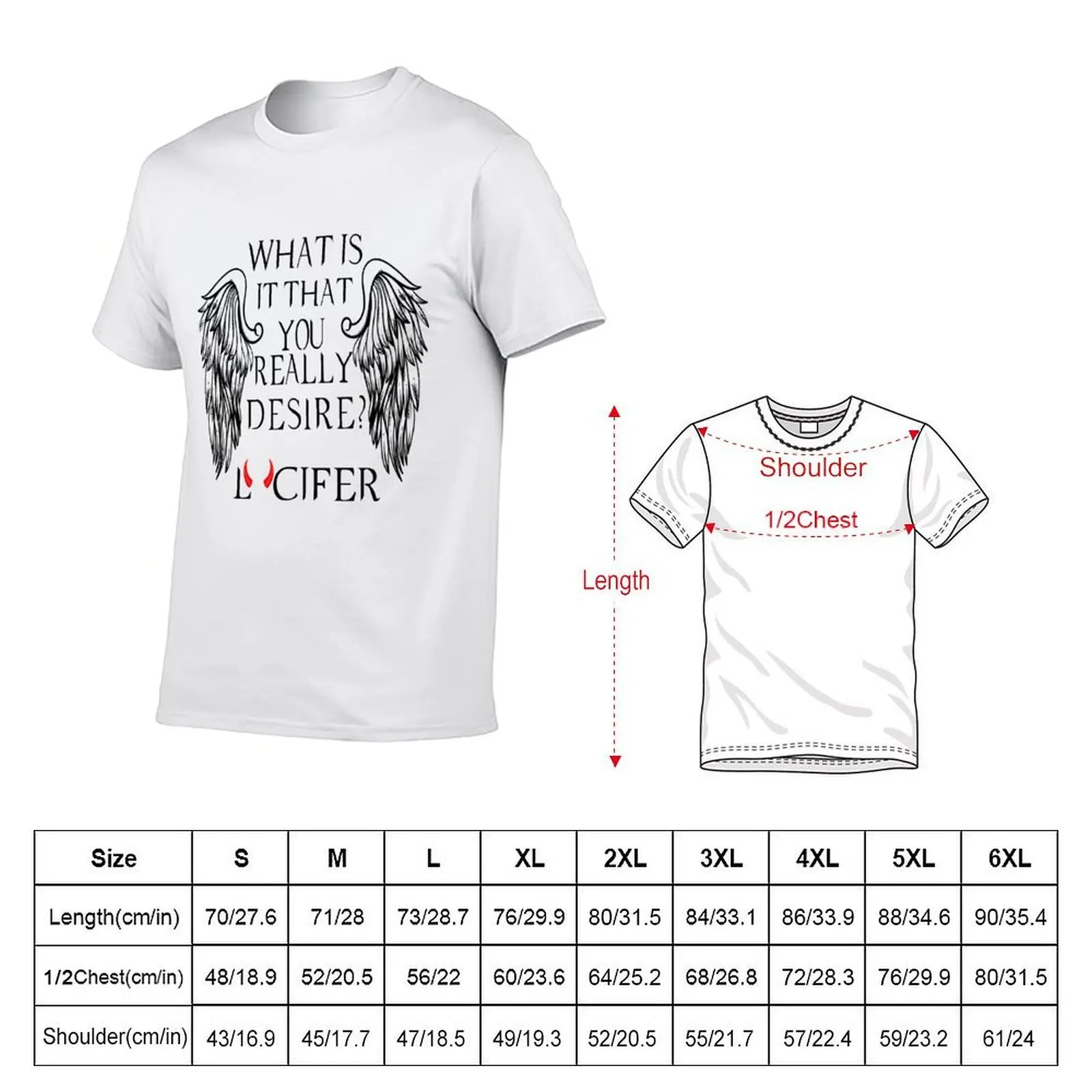 What is it that you really desire - Lucifer T-Shirt Man t-shirt vintage clothes mens vintage t shirts