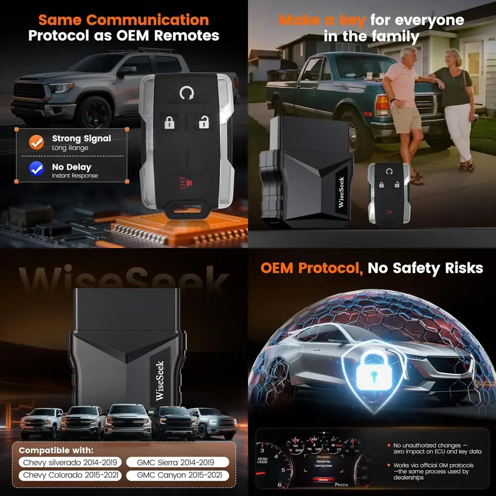 

Сменный брелок: OBD-пульт дистанционного запуска DIY вход без ключа, совместимый с Silverado 1500 Sierra Canyon Colorado Chevy/GM 2015-2021 гг.