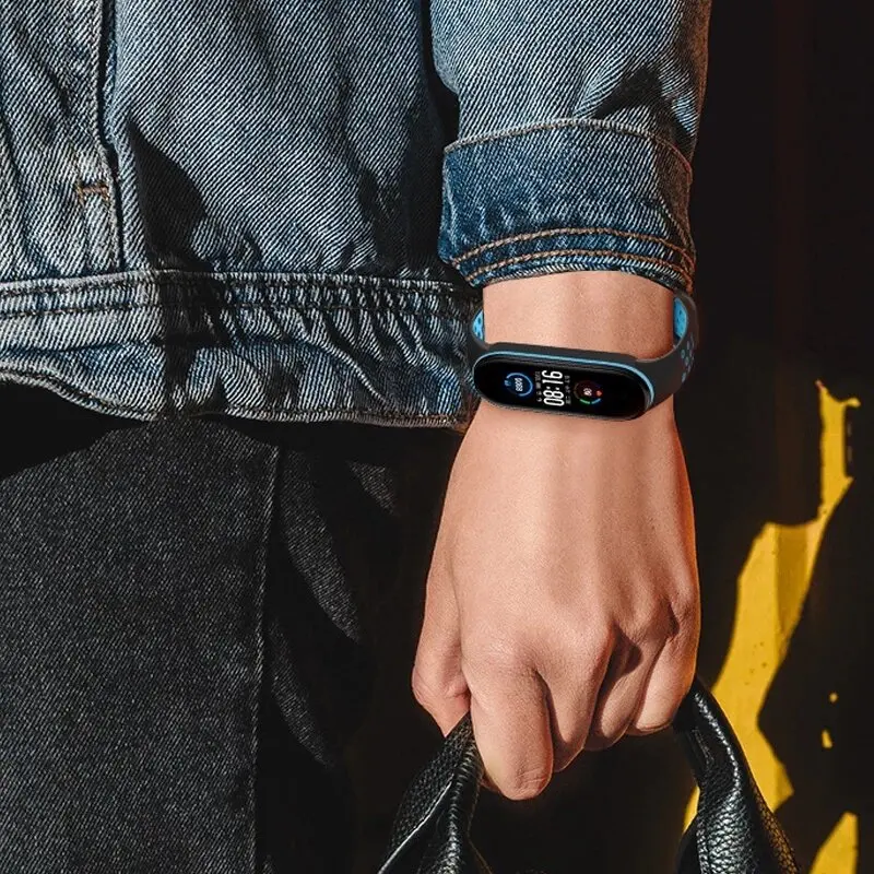 Pulseira para xiaomi mi banda 6 pulseira esporte silicone miband4 miband 5 banda de pulso cinto substituição para mi banda 4 3 5 6