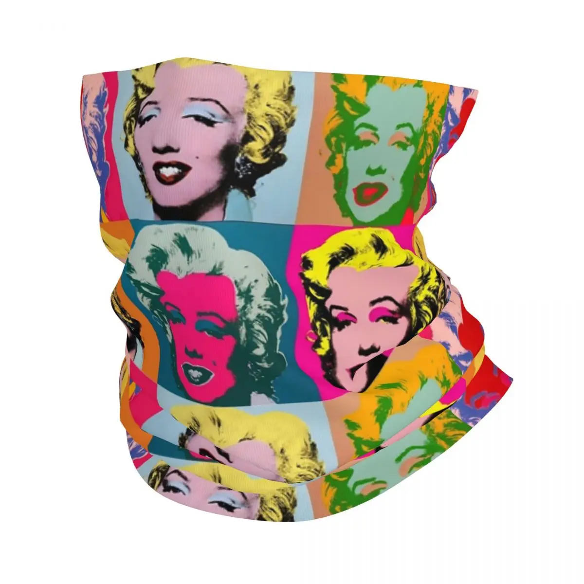 Custom Andy Warhol Winter Headband Neck Warmer Women Men Hiking Cycling Tube Scarf Pop Art Face Bandana Gaiter