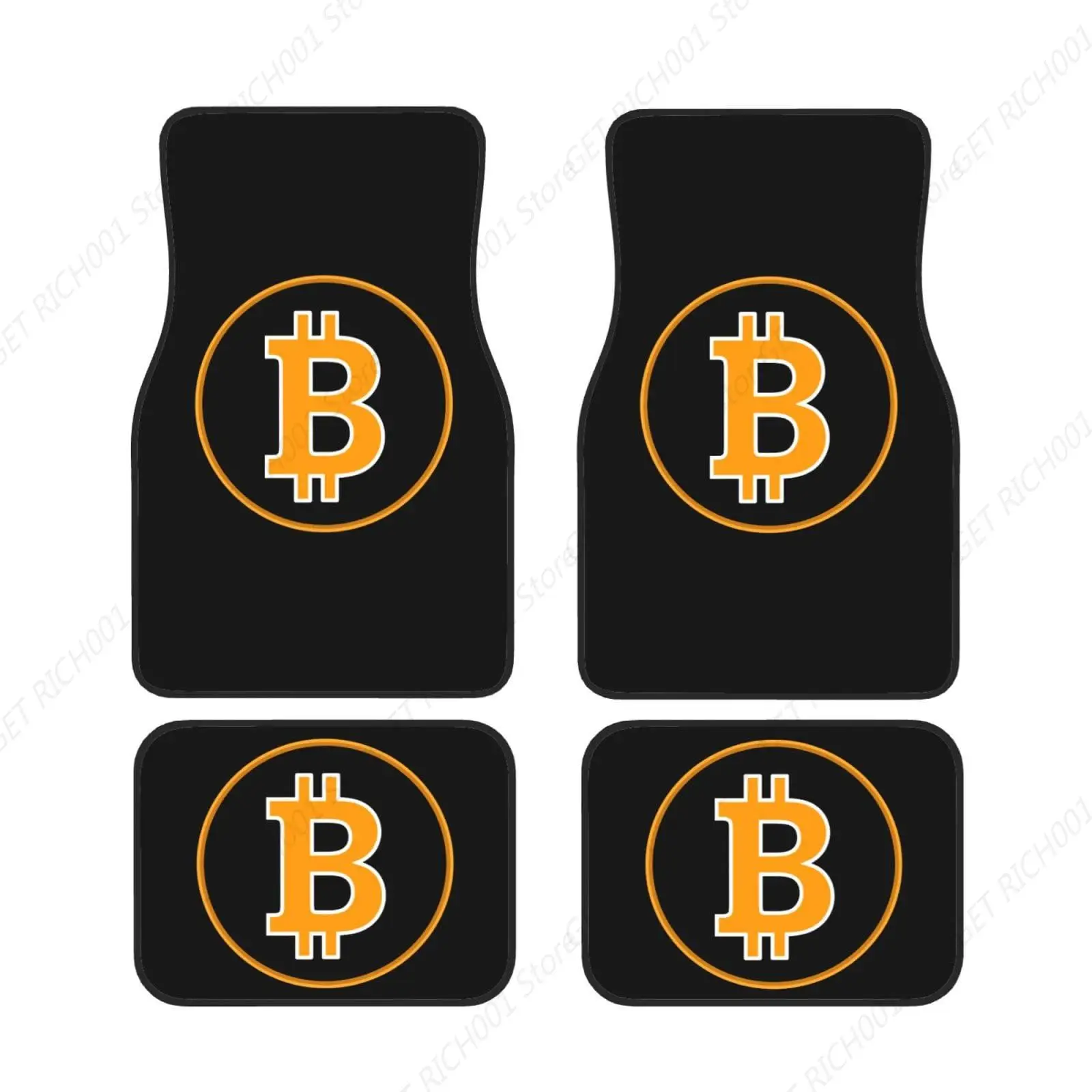 

Bitcoin Logo Car Foot Mat Set Universal Fit 4 Piece Car Foot Mat Set Fits Most Cars Trucks Vans Sedans Suv Car Foot Mat Set