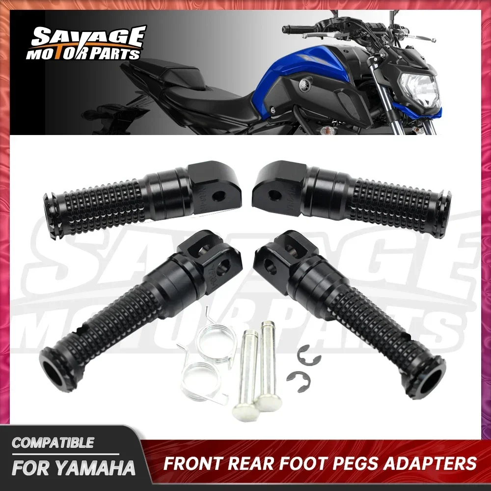 MT07 MT09 Front Rear Foot Pegs Adapters For YAMAHA MT10 FZ1 FZ6 Tracer 900GT 700GT XSR900 XSR700 Motorcycle Footrest Pedals