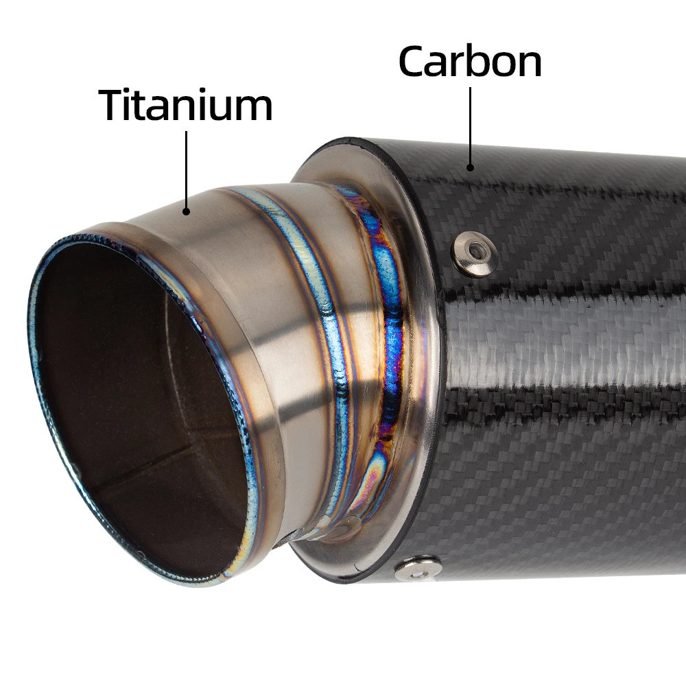 Slip on Line  Motorcycle ExhaustCarbon Titanium Alloy Muffler for HONDA CBR650R CBR650F CB650R CB650F 2014-2024 view 4