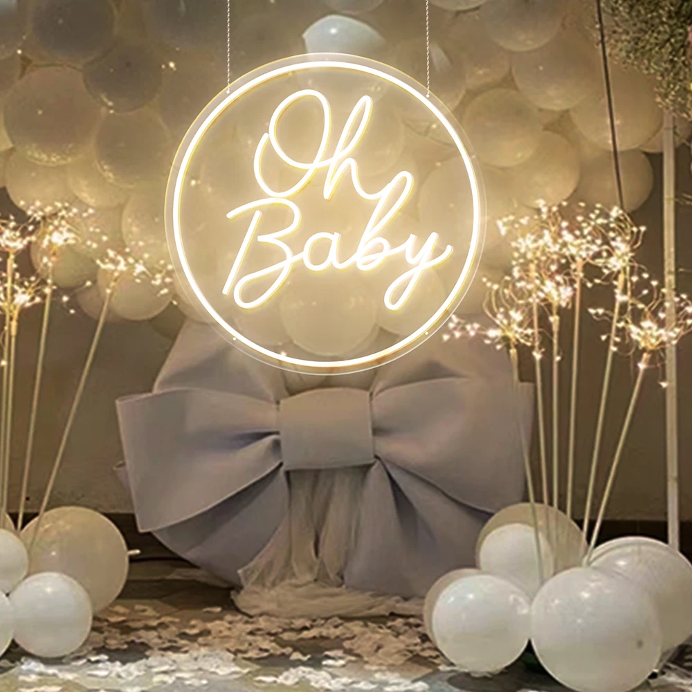 LED Baby Background Neon Light Home Party Bar Wall Art Light Personalized Decoration 12V with Dimmer