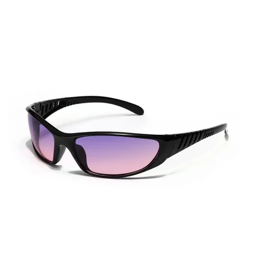 Imagen 2 del producto Gafas de sol plateadas Y2K, Color ahuecado, futuro sentido de tecnología, gafas de sol rojas de red para chicas calientes, gafas de sol para mujeres, gafas de sol a la moda para hombres