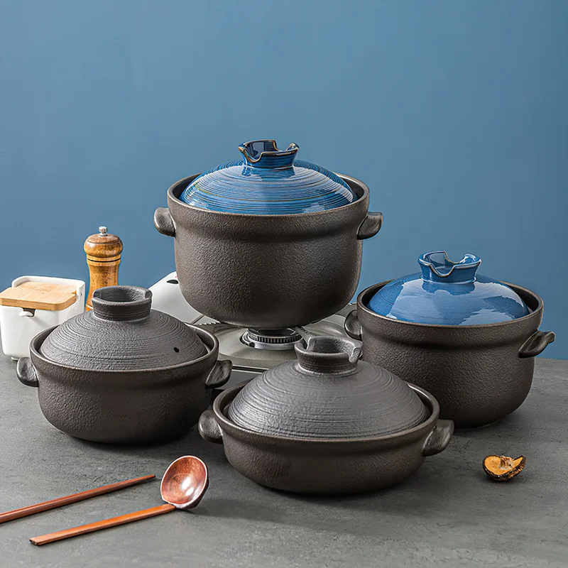 Ceramic Pot Cooking Japanese Style Clay Casserole Kitchen Cookware Stew Pot Big Soup Pan Cooking Saucepan Korean Cookware