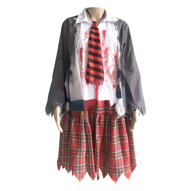 Halloween Horror Campus Zombie femminile Costume cosplay Party Dress Up Costume da spettacolo in maschera Carnevale di Natale Dress Up