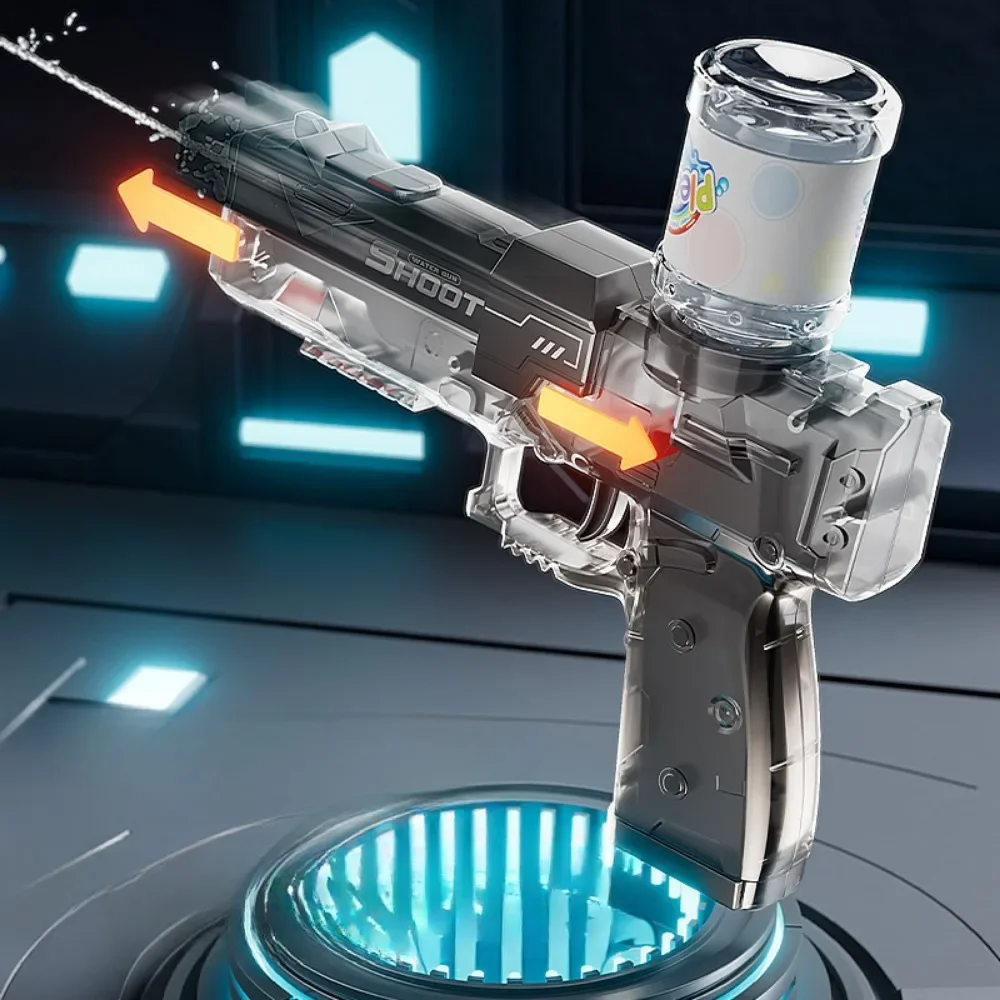 ปืนฉีดน้ำไฟฟ้าโหมดเร็วการระเบิดน้ำแข็งปืนฉีดน้ำว่ายน้ำเล่นเกมเครื่องมือของเล่นกลางแจ้งสำหรับเด็กของขวัญวันเกิดคริสต์มาส