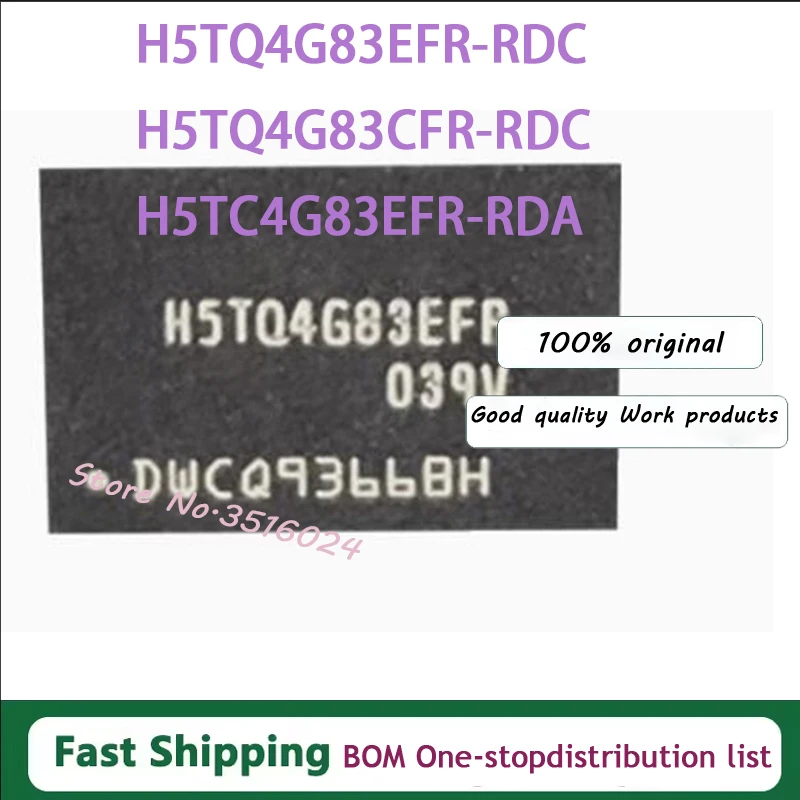 1PCS H5TQ4G83CFR-RDC H5TQ4G83EFR-RDC H5TC4G83EFR-RDA 78FBGA DDR3 1866Mbps 4Gb IC