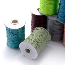 1Roll 0.5mm 0.8mm 1mm 1.5mm 2mm Waxed Cotton Cord Waxed Thread Cord String Strap Necklace Rope For Jewelry Making Bracelet DIY