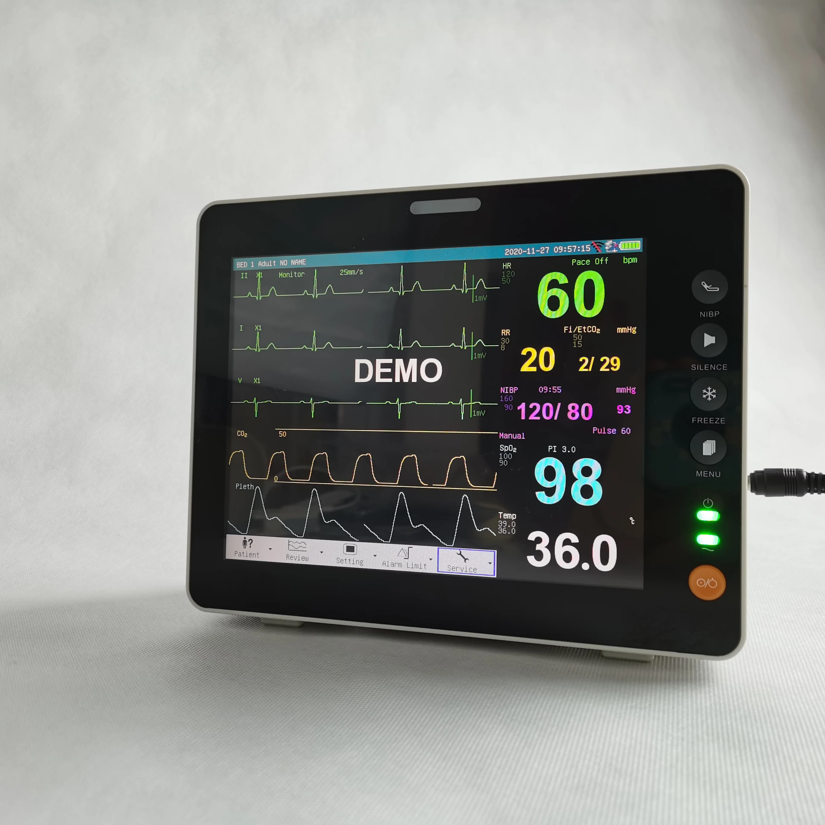 Veterinary Portable Multi-parameter Monitor with 8" Display