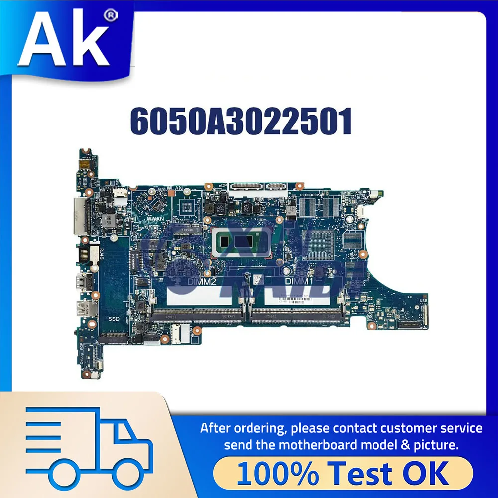 Placa base para ordenador portátil HP 840, 850 G6, L62760-601, L62757-601, i7, 8th Gen, 6050A3022501