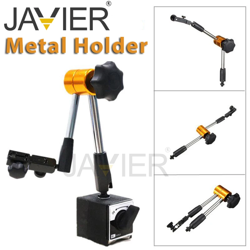 Universal Magnetic Metal Base Holder Stand Dial Test Indicator Flexible Tool Kit with Fine Adjustment Thread