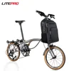 Litepro-折りたたみ式自転車トラベルバッグ,屋外カメラ,ラップトップ,ブロンプトン自転車用フロントバッグ,大容量,防水バックパック 1
