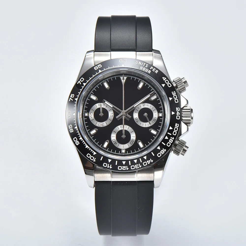 VK63 Waterproof Sapphire Rubber Strap Men's Watch