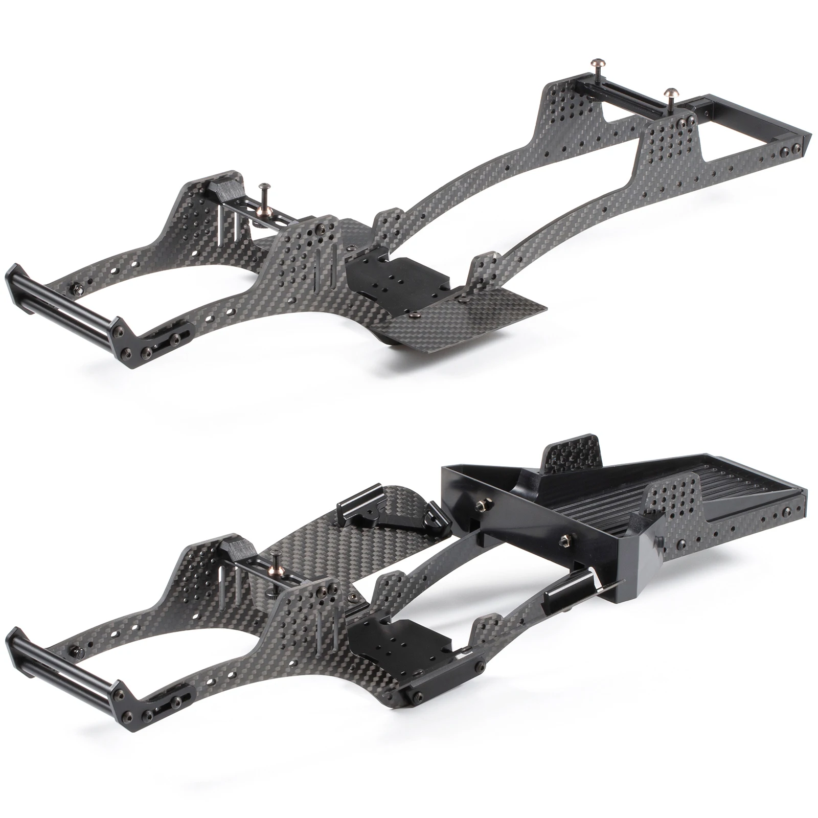 

Комплект шасси Front Skid Carbon LCG с ползунками для грузовиков и лодок для осевого AR44 Capra Vanquish F10 Portal Axle Power Wagon Cab