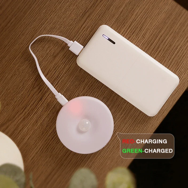 Xiaomi Youpin Two-color Sensor LED Night Light Wireless Energy-saving Rechargeable LED Human Body Induction Bedroom Wall Lamp