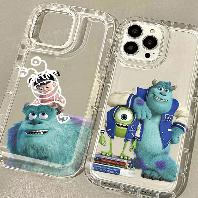 Capa transparente da Disney Monsters University, capa para Samsung Galaxy S24 Ultra S23 S22 S21 FE S20 Plus Nota 20 10 Pro A34 A54 A33 A53