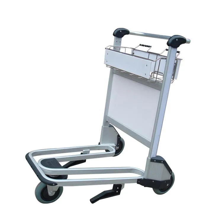 Three Wheels Airport Hand Brake Baggage Trolley Airport Luggage Trolley Carts Airport Trolley