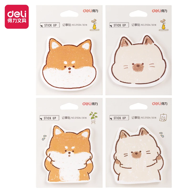 

Deli 2pcs Sticky Note Pads Self-Adhesive Memo Pad Notepad Planner Stickers Bookmark School Supplies Office Supplies Stationery