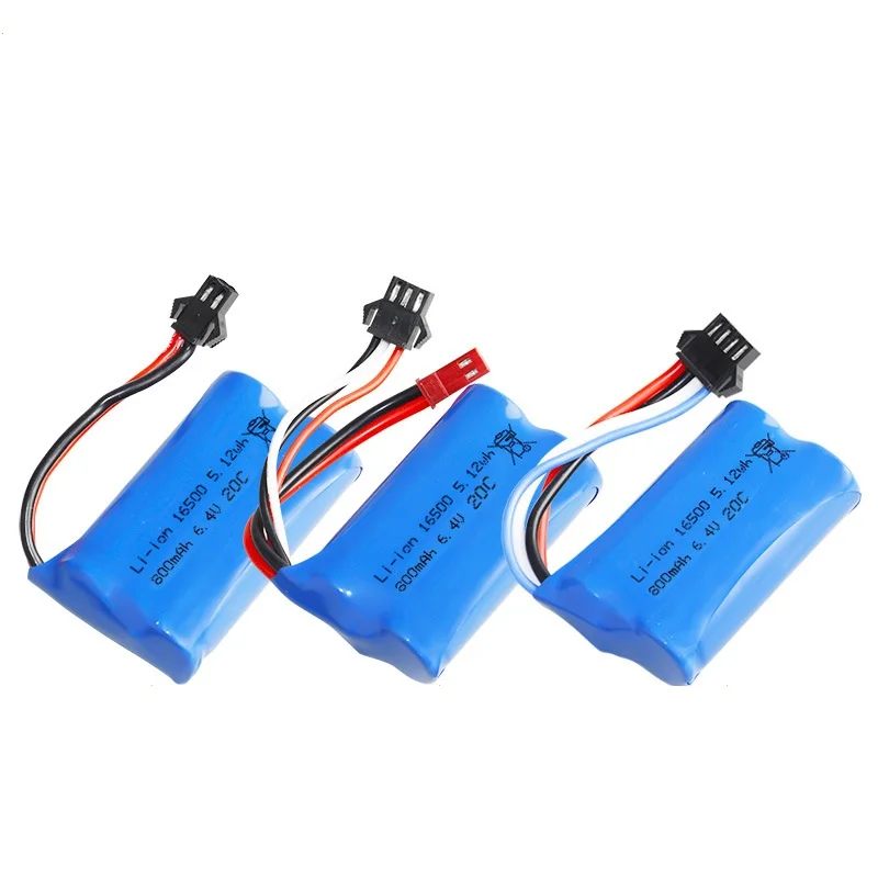 6.4V 800mAh 16500  Li-ion Battery For Wltoys A959 A969 18628 18629 18428  R/C Car R/C Trucks Remote control helicopter Drone