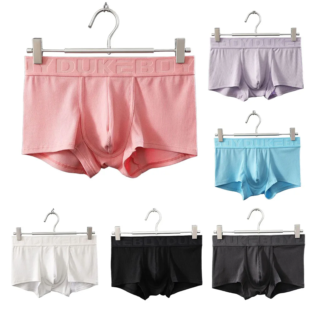 

Men Breathable Middle Waist Thread Boxer Shorts Underpants Pouch Boxer Briefs Underwear U Convex Men's Panties