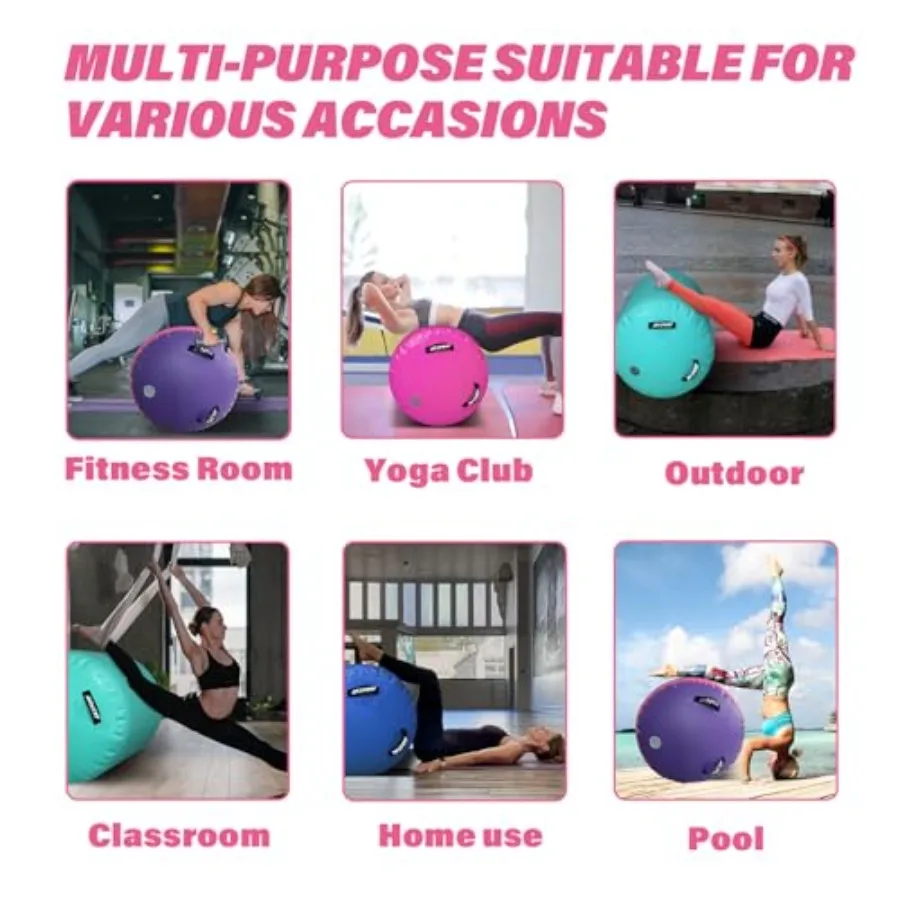 Air Roller Gymnastics Air Barrel for Backbends and Back Handsprings Exercise Training with Electric Air Pump for Home Use/Yoga/