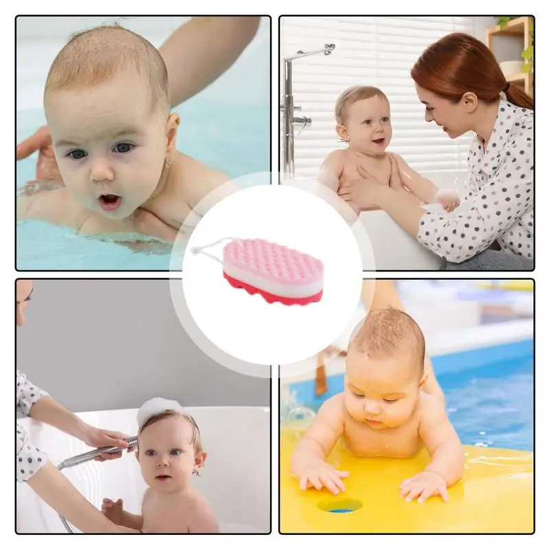 Shower Sponge Soft Scrubber Dead Skin Remover Soft Bathing Towel With Wave Texture Design For Family Friends Bathroom Accessory