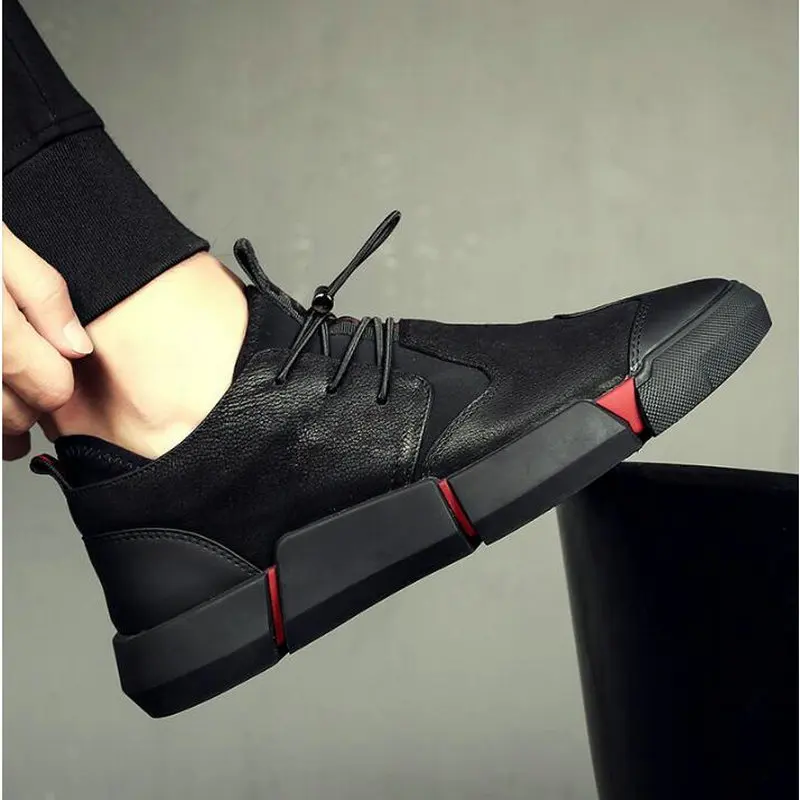 New Fashion Brand winter keep warm with plush fur Black  Mens Casual Leather Lace Up sneaker Formal Oxford Shoes ert5