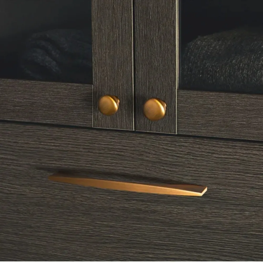 Nordic Classic Drawer Handle Antique Bronze Golden Handle Wine Cabinet Closet Door Handle Furniture Hardware Zinc Alloy