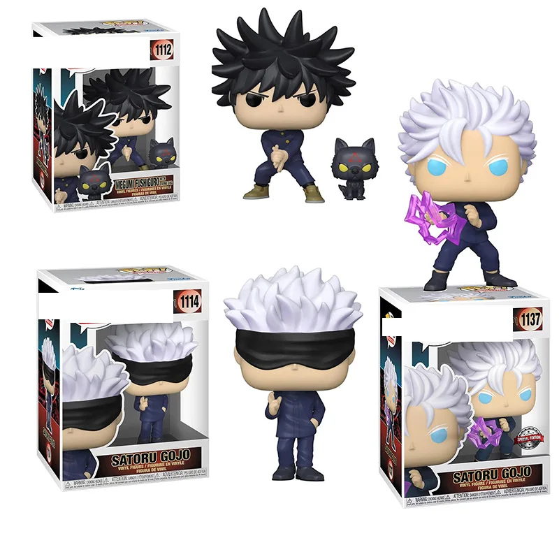 New POP Jujutsu Kaisen Anime Figures Satoru Gojo Fushiguro Megumi Itadori Yuji Model Doll Collectible Toys Gift Decoration