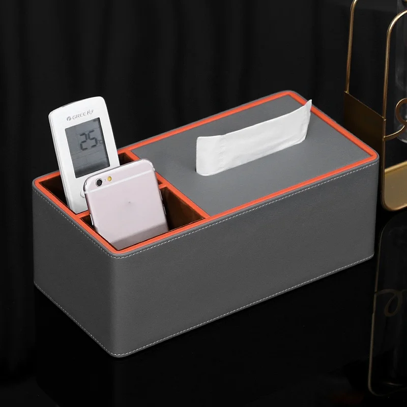 

Многофункциональный кожаный ящик для хранения бумажных полотенец для гостиной, дома, журнальный столик с дистанционным управлением