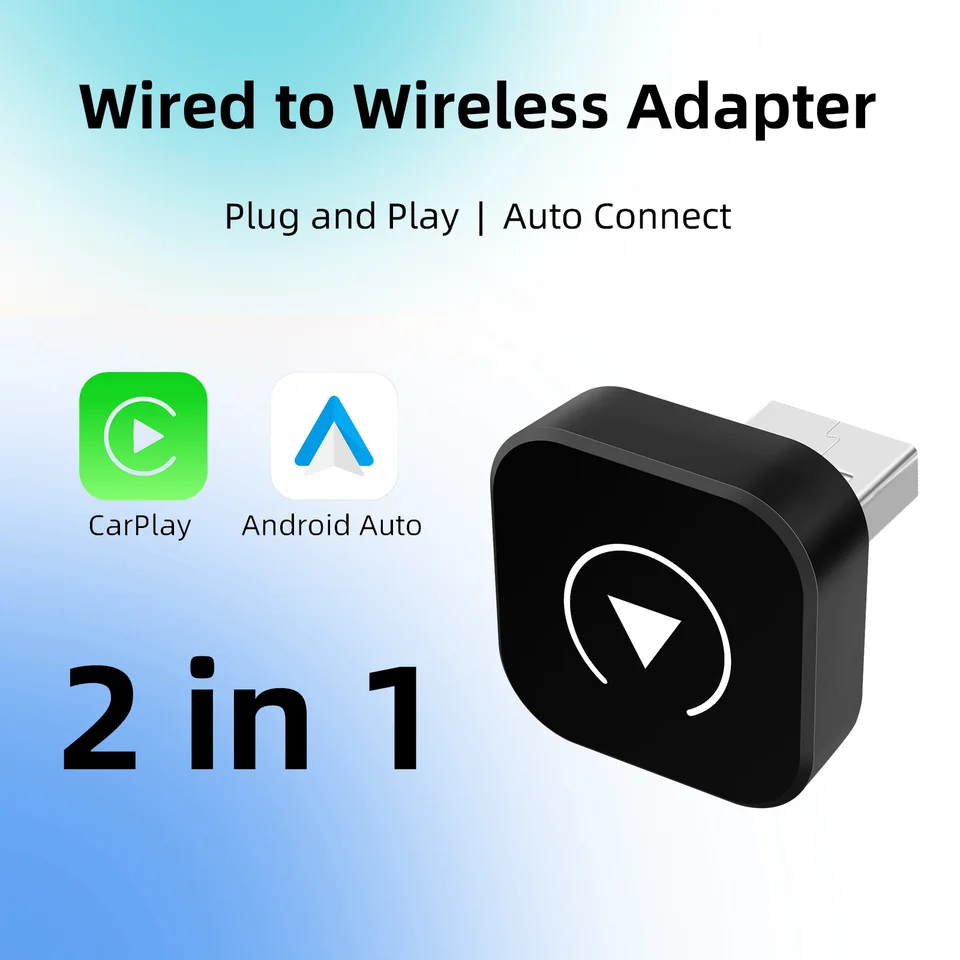 이조네트로닉스 2in1 유선 무선 CarPlay 어댑터 안드로이드 오토 동글 스마트 AI 박스 고품질 자동차 액세서리 지능형