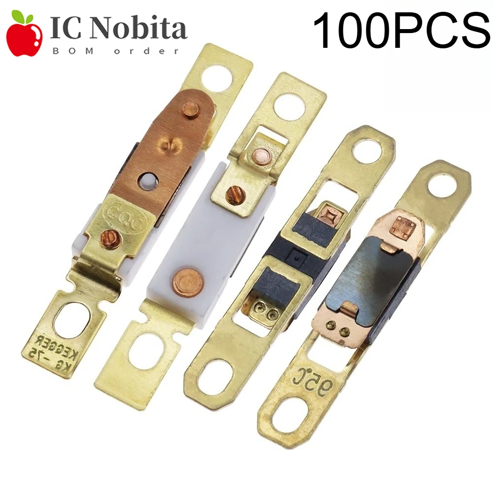 100PCS ST-12 Temperature Switch Thermostat Ceramic Hair Dryer Overheat Protector NC for Hot Air Blower & Heater 70-150C