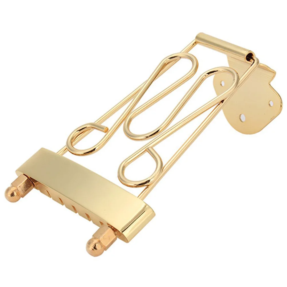 

Deluxe Wired Frame Trapeze Tailpiece for 6-string Guitar / 335 Guitar (Golden) Guitar trapeze tailpiece