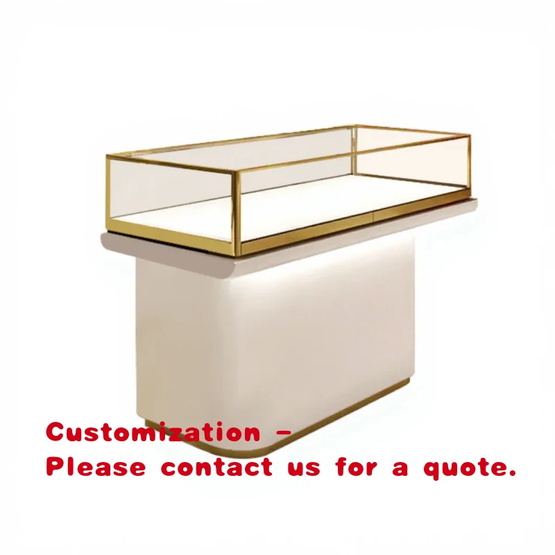 

custom.Professional MDF Material Display Shelf Glasses Cabinet with LED Lighting Elegant Showcase Mall Use