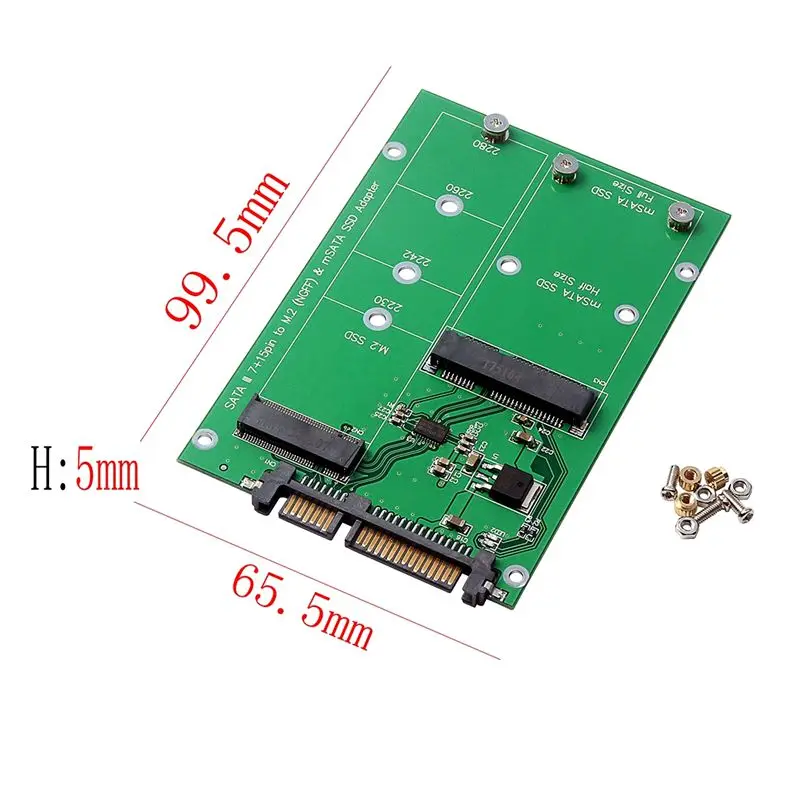 Brand New M.2 (NGFF) SSD MSATA SSD To SATA3 Laptop MSATA Solid-State Drive Adapter Card