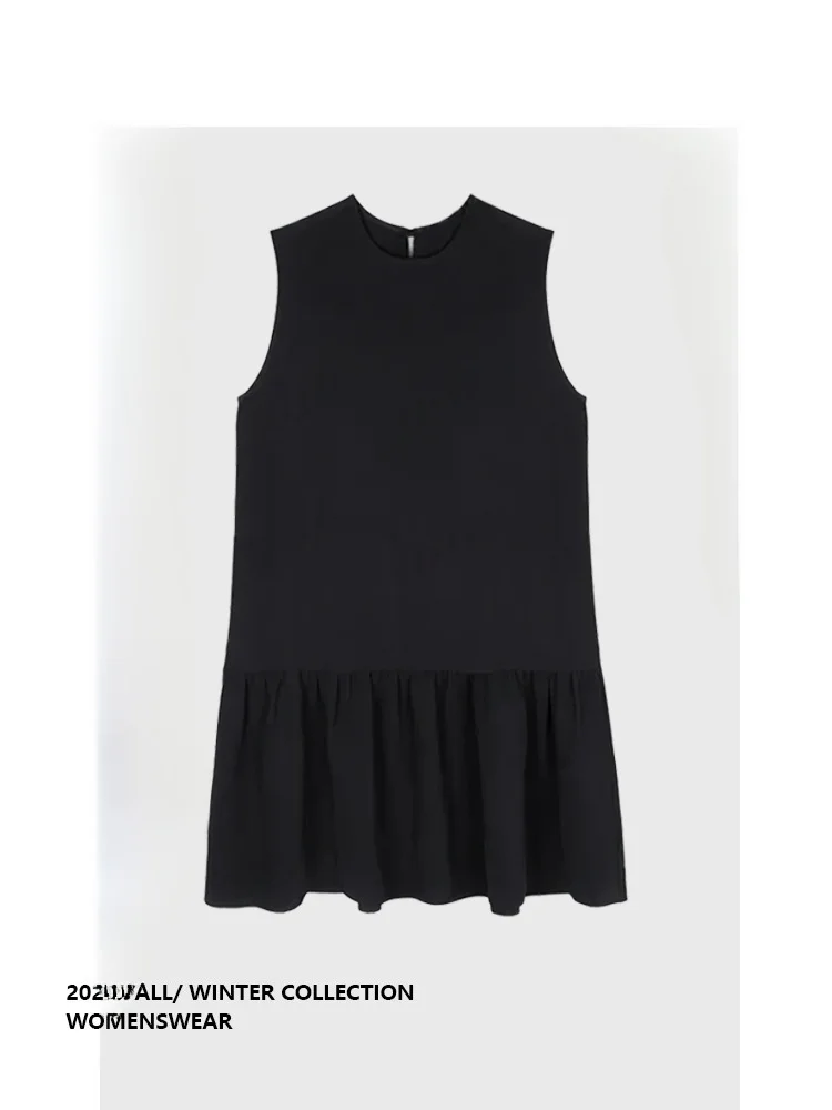 

Летний повседневный дышащий эластичный свободный жилет и юбка А-силуэта с высокой талией для офиса и прогулок