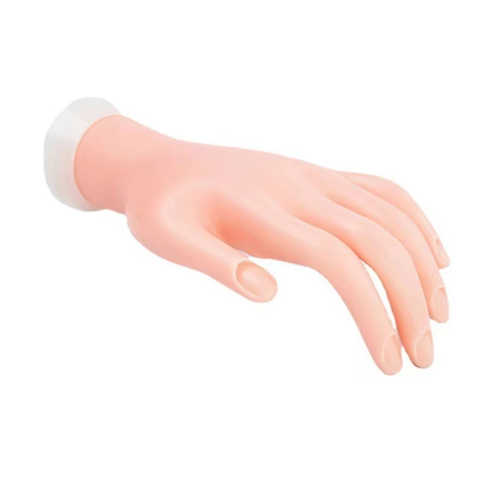 Beginner Display Soft False Tips Tool Silicone Training Nail Model Practice Art Finger Hand Flexible Nail Art Training