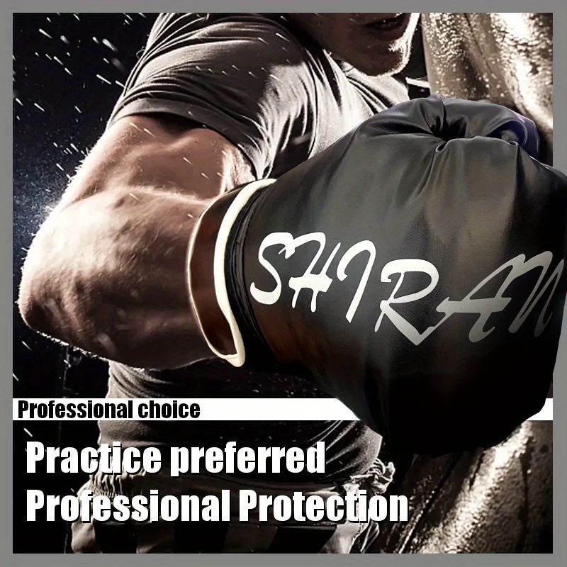 

1 пара боксерских перчаток для ММА, перчатки для мешка с песком ММА с половиной пальца, тренировочное оборудование для бокса, рождественские подарки.