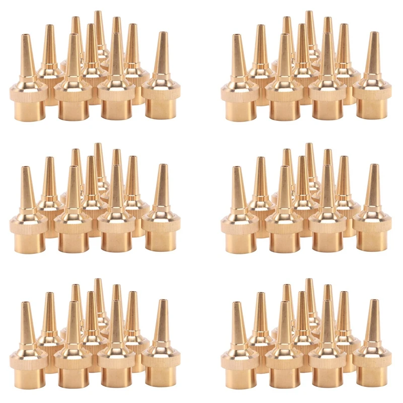 60Pcs 1/2 Inch DN15 Brass Jet Straight Adjustable Fountain Water Spray Nozzles Pool Nozzles Garden Landscape Decoration Promotio