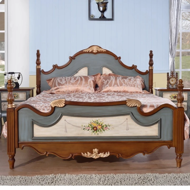 

180x200cm American styleBed double Headboard Bed bases and bed frames bedroom furniture king size bed full marriage bedrooms