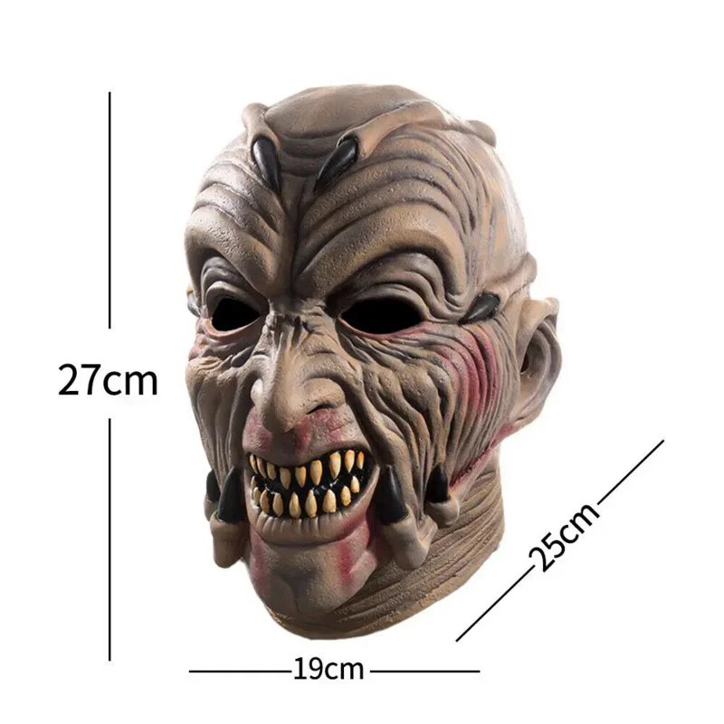 Máscaras de látex de Halloween para adultos, Trepadores, Assustador, Morcego, Monstros, Cosplay, Adereços de Natal, 2024