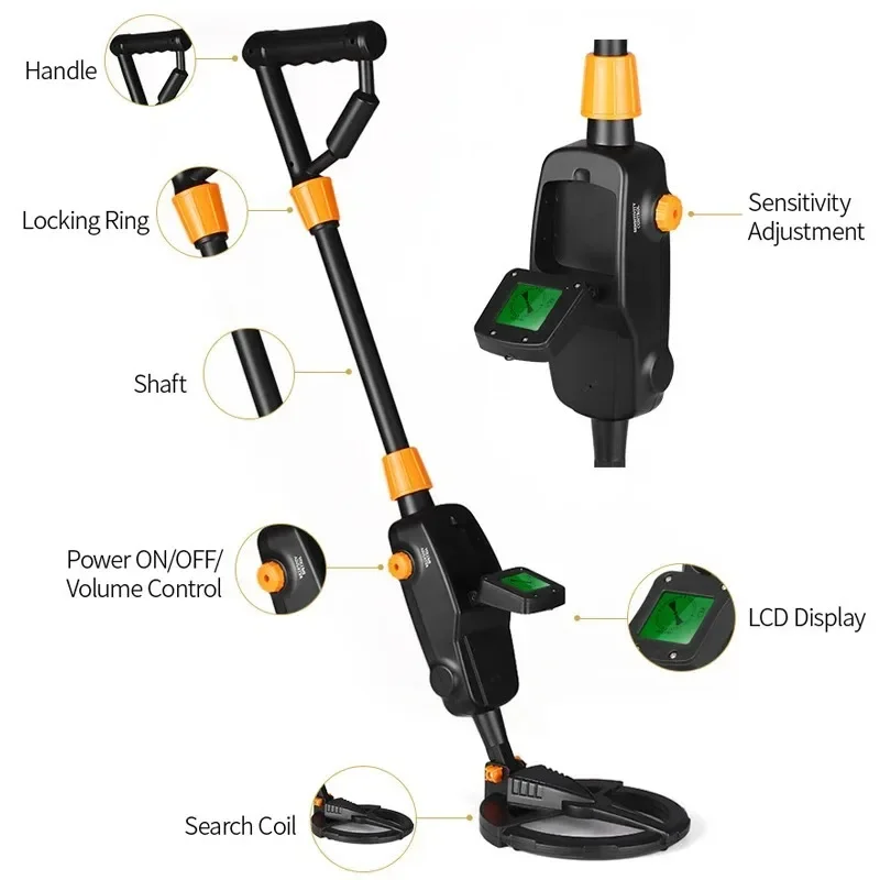 Premium MD-1008A Kids Metal Detector Underground Gold Finder Treasure Hunter Beach Searching Digger Scanner Outdoor Tool - view 2