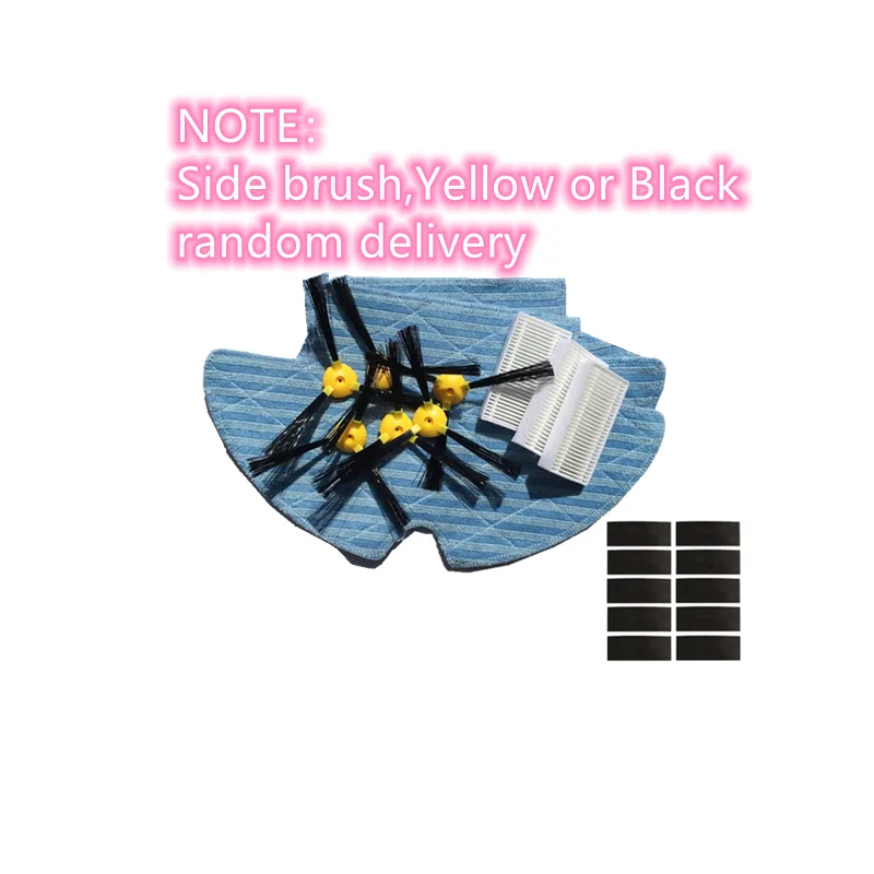 หุ่นยนต์เครื่องดูดฝุ่นแปรงด้านข้าง Hepa & Mop ผ้าชุดสำหรับ Haier T320 T321 T325 Series อะไหล่อุปกรณ์เสริม