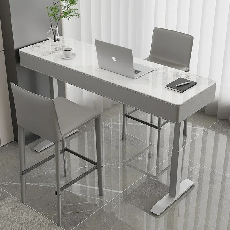 Luxury Rock Slab Table Small Living Room Home Light Balcony Bar Sofa Intelligent Liftable Desk End