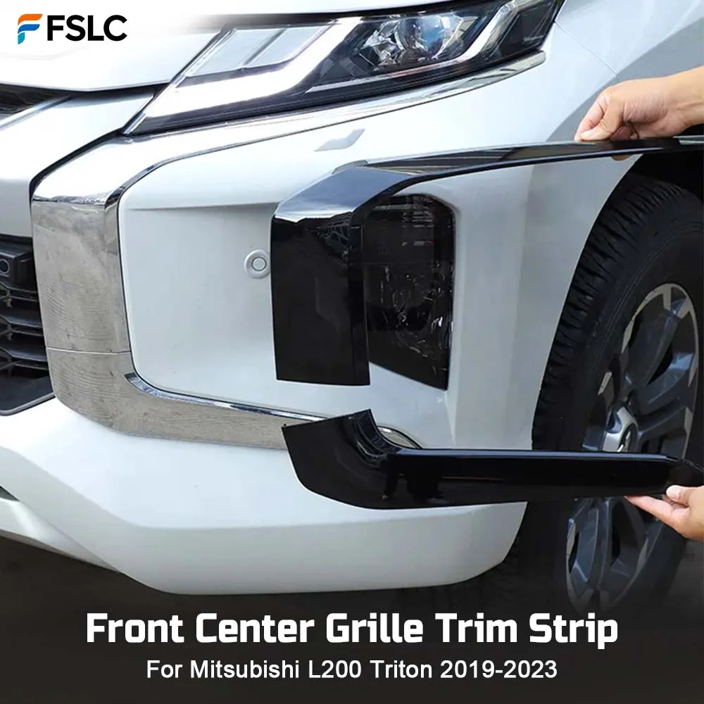 ⭐Genuine⭐ Car Upgrade Styling Front Center Grille Trim Strip For Mitsubishi L200 Triton 2019-2023 Car Decoration Accessories