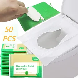 10/30/50PCS Portable Disposable Toilet Seat Paper Waterproof Soluble Water Covers Type Travel Camping Hotel Bathroom Accessories