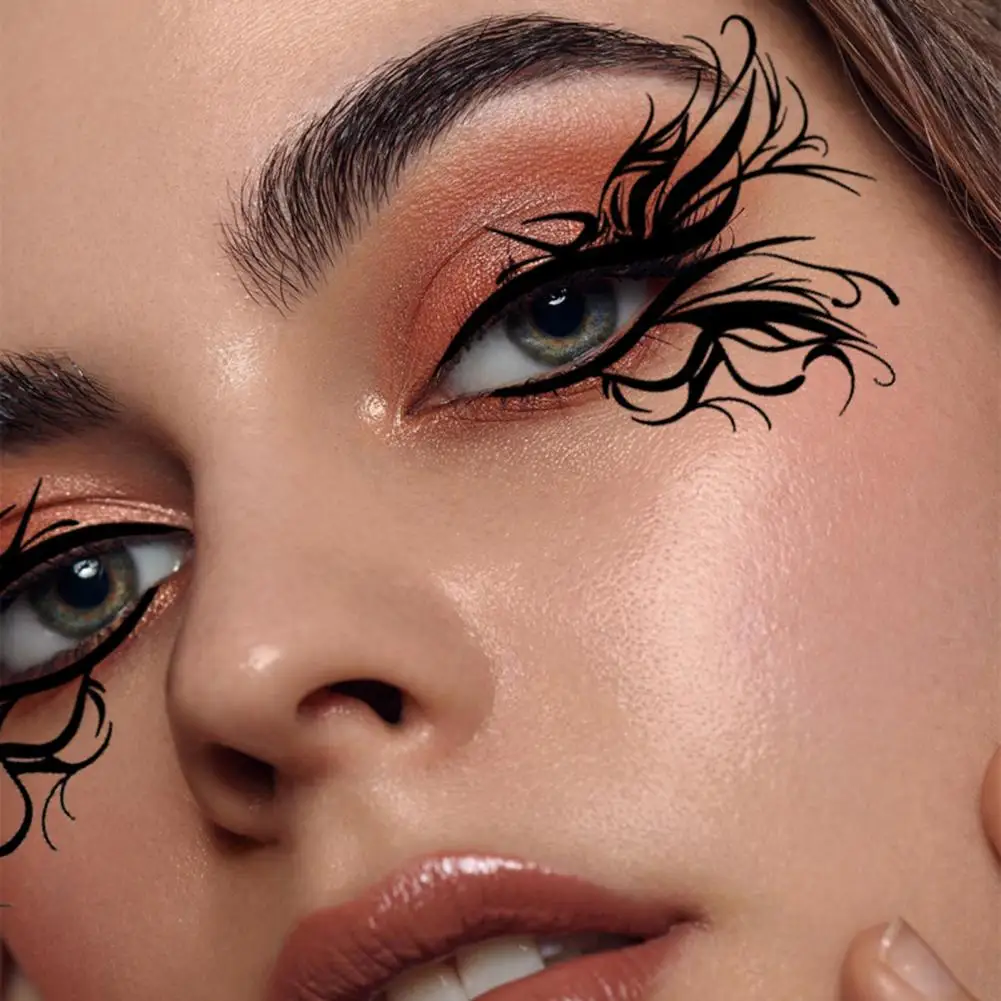 Herramientas de maquillaje para fiesta de Halloween, juego de pegatinas de tatuaje facial con diseños de calavera de murciélago araña para mujeres y niñas