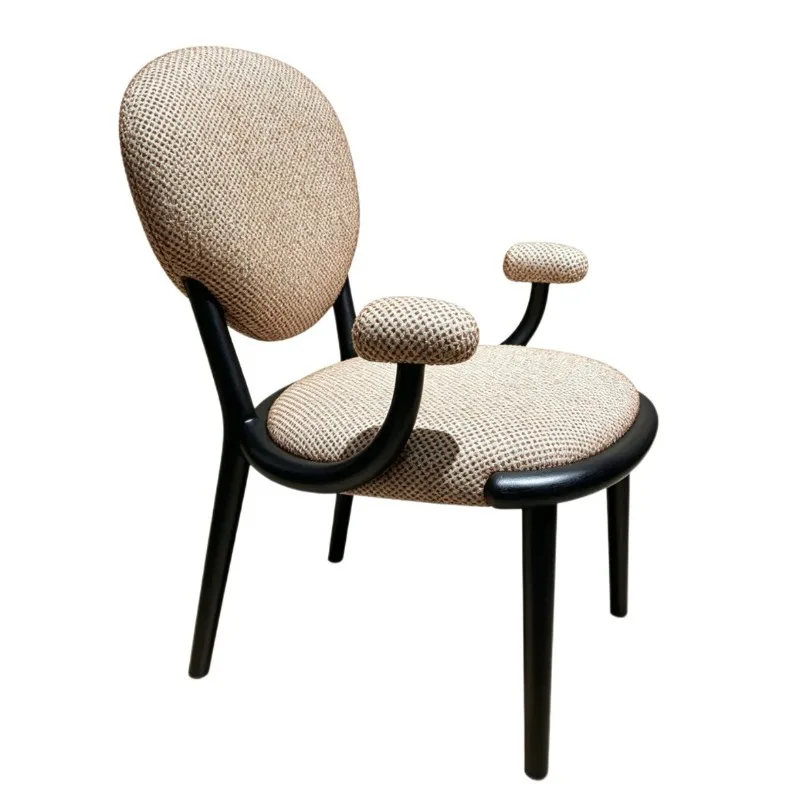 Italian simple modern back chair hotel solid wood ash wood dining chair